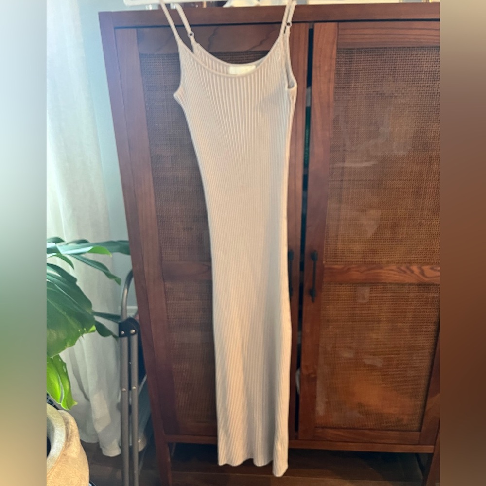 H&M Ribbed Maxi Dress - Cream